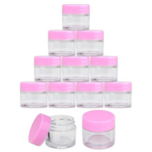 Beauticom h?jkvalitetskvalitet 7 gram/7 ML (antal: 12 pakker) Tykkv?g klar plast L?KESIGTIGE krukker Beholder med lyser?de l?g til kosmetisk l?be