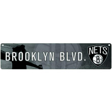Rico Industries NBA Brooklyn Nets 16-Zoll-Straenschild aus Kunststoff, Dekor