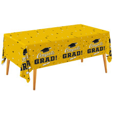 Afslutningsfestpynt Gograts Grad bordd?ksel til afgangsfestartikler 3 stk Gule duge 54""""x108""""