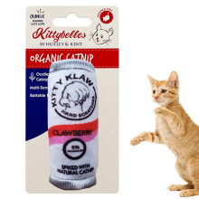 Huxley & Kent Plys Kattelegetj - Kitty Klaw Clawberry - Nappy Hour Strong Catnip Fyldt - Bldt Plys Kitty Legetj med Catnip og Crinkle - Kittyb