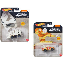 Hot Wheels Avatar Caratteri Auto set di 2 veicoli alimentari con Aang e AAPA