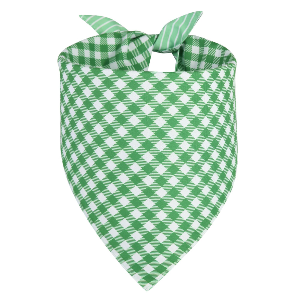 Ququle Dog Bandana Green Xlarge 1KS Letn Jarn Tek Pro Chlapce A Holku Odoln Trojhelnkov Oboustrann Bryndcek Kapesnk Pro Tenata-image