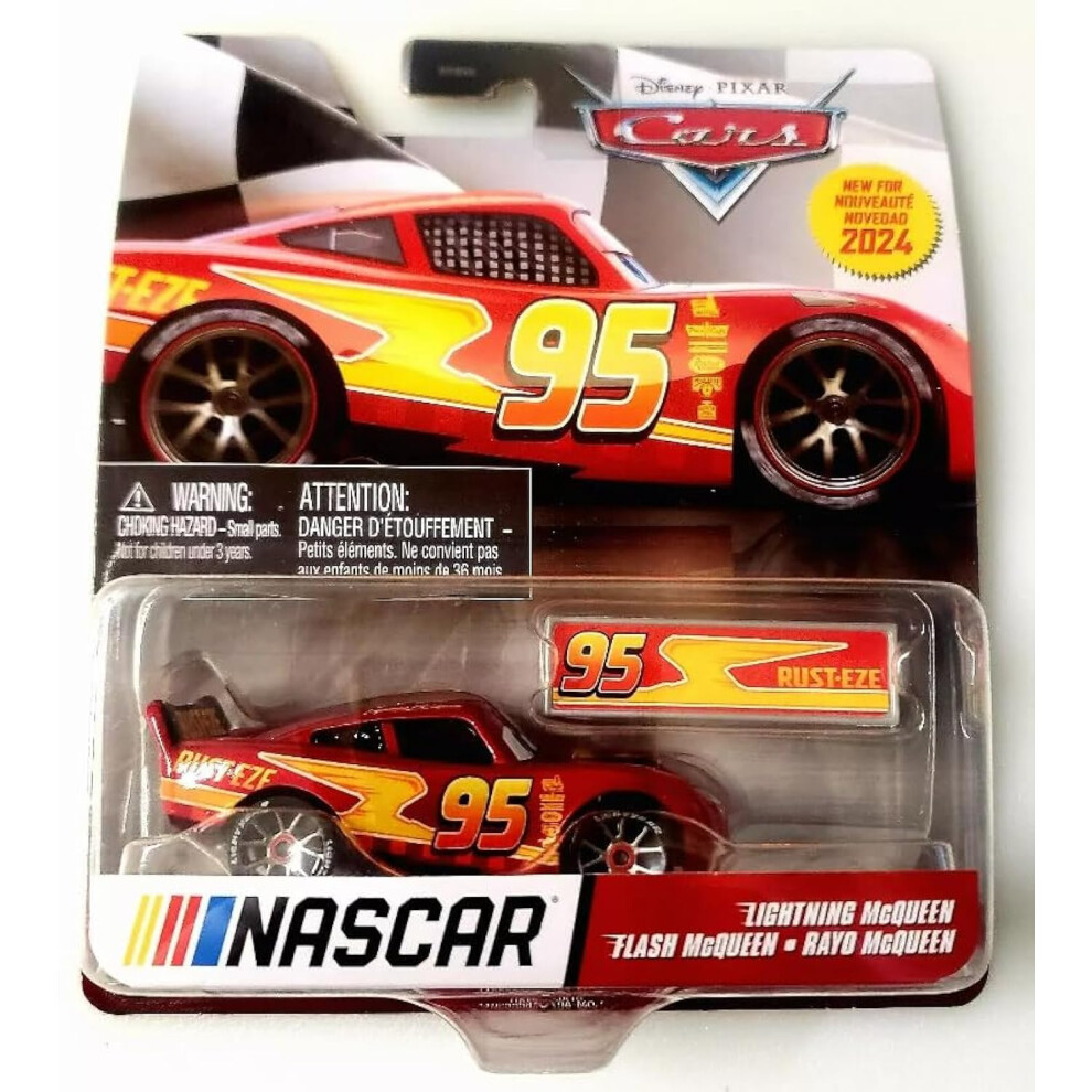 Disney Cars Stock Car Lightning Mcqueen Die-Cast Car, New For 2024