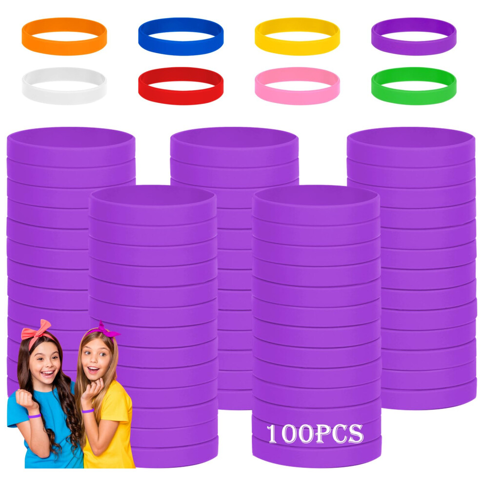 Thxiy 100PCS Silikonov Kaucukov Nramky Nramky Nramky Nramky Pro Deti Mlde Dospvajc Chlapci Gilrs Detsk Hromadn Nramky Event Bands Hroma-image