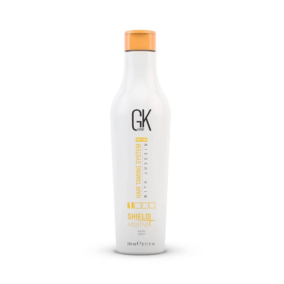 Gk Hair Global Keratin Shield Additive+ (8.11 Fl Oz/240Ml) Hair Treatment Damage Repair And Bond Creator Color And Uv/Uva Protection Unisex For Dry D