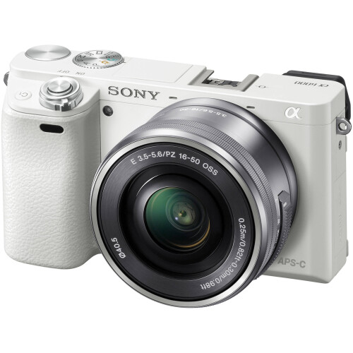 Sony Sony Alpha a6000 spiegellose Digitalkamera mit 16-50 mm Objektiv 24 MP (Wei   )