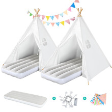 Teepee Play Tent for Kids with Regali piume di bandiera colorata e trasportare custodia per esterno per interni per bambini giocattoli per teepee per
