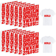 30 Ark av Strykbokstäver 1200Pcs för Kläder 1.6 Tum Värmeöverföringsbokstäver A-Z PU Alfabet Klistermärken för T-Shirts