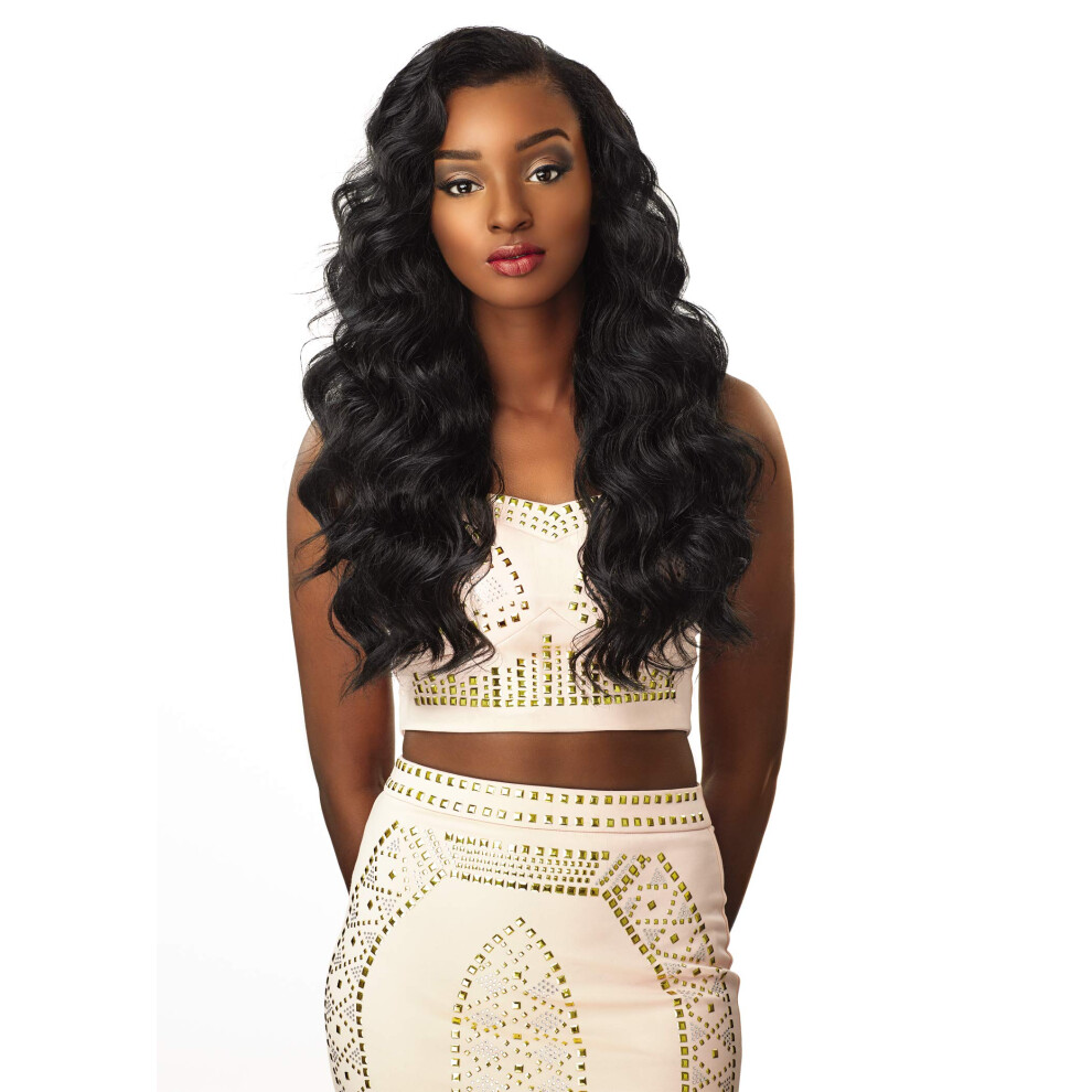 Sensationnel Instant Weave Half Wig - Dee Synthetic Wig Cap For Seamless Hair Blending (2 Darkbrown)