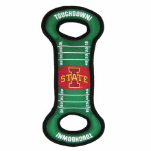 Pets First NCAA Football Field Dog Toy with Squeaker. - Iowa State Cyclones - for Tug Toss and Fetch. - Tough& Durable PET Toy