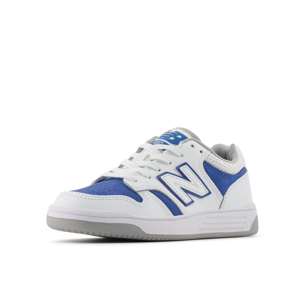 New Balance Baby 480 V1 Lace-Up Sneaker  White/Sea Stone  2 Wide US Unisex Infant