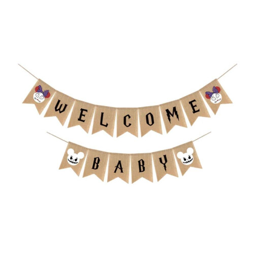 Jack e Sally Welcome Baby Banner