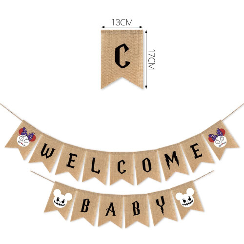 Jack e Sally Welcome Baby Banner 2