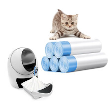Ferypet 100 Packs kattenbakzakken met trekkoord Compatibel met Litter-Robot 3/4 kattenbak Vervangende afvalzakken Vervangingsvoeringen Afvalzakke