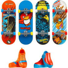 Hot Wheels Skate Tony Hawk Taste e scarpe da skate rimovibili multipack 4 tavole completamente assemblate 2 paia di scarpe da skate 1 set esclusivo (