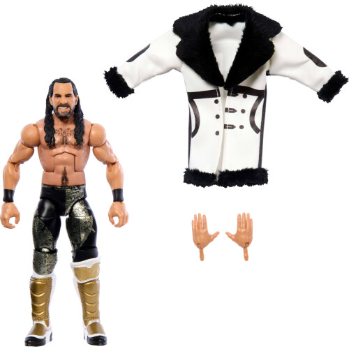 Mattel Conjunto de bonecos de ao e acessrios de elite da Mattel WWE Top Picks Seth Freakin Rollins Colecionvel de 6 polegadas com anel de mos troc