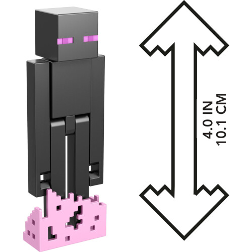 Mattel Pacote de 2 bonecos de ao e acessrios Mattel Minecraft com Enderman em conjunto de brinquedos colecionveis ????em escala de 3,25 polegadas 2