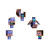 Mattel Figuras Mattel Minecraft Flippin Figs com brinquedo Fidget Play 2 em 1 em escala de 3,75 polegadas com cabea grande e design pixelado (os person 4