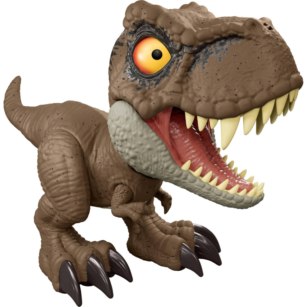Mattel Jurassic World Roar Command Tyrannosaurus Rex Dinosaur Figure Toy Record And Play Dino Speak T-Rex Tail-Activated Attack & Roar