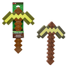 Mattel Minecraft Role-Play Battle Toy Accessory Collection with Pixelated Design Gold Pickaxe - Board Game