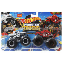 Hot Wheels Monster Trucks Demolition raddoppia Bone Shaker vs Skelesaurus