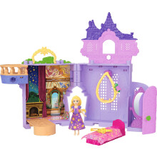 Mattel Disney Princess Toys Rapunzel Storytime Stackers Doll House Tower with Rapunzel Small Doll 1 Pascal Figure & 7 Accessories Inspired by Movie