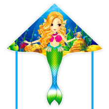 Mint's Colorful Life Mermaid Kite Large Polyester Multi Color Glasfiberstel Nem at flyve til b?rn og voksne