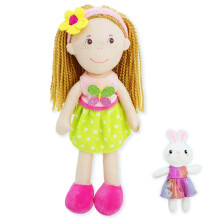 June Garden 14"""" Playmate Buddies - Boneca de pelcia Aubrey com seu coelhinho companheiro de pelcia Trixy