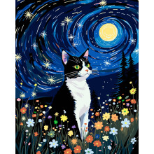ZTOTZ Kit de pintura de gato por nmeros para adultos Kit de pintura de gato adulto por nmero para iniciantes DIY Pintura por nmeros Pintura de