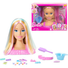 Barbie-Puppen-Stylingkopf, blondes Haar mit ber 20 Haarstyling-Accessoires, einschlie lich Haarspangen mit Stern- und Schmetterlings-Farbwechsel