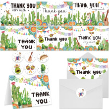 60 kpl Taco' Bout Vauvajuhlien kiitoskortit kirjekuorilla Cactus Taco Pampas Grass Baby Shower kiitoskortit Sislt 30 kpl kirjekuoria ja 30 kpl tyh