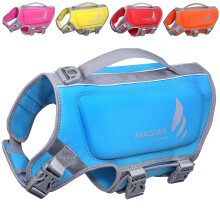 VIVAGLORY Colete salva-vidas leve para ces Colete salva-vidas para animais de estimao Neoprene adequado para a pele para cachorros pequenos co
