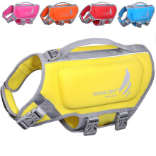 VIVAGLORY Colete salva-vidas leve para ces Colete salva-vidas para animais de estimao Neoprene adequado para a pele para ces pequenos com arg