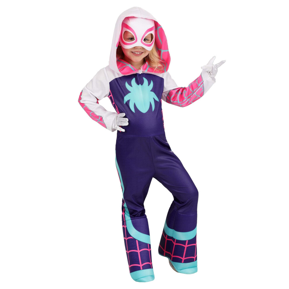 Photos - Other Toys MARVEL Toddler Ghost Spider Costume Girls Spider-Man and His Amazing Friends Gwen Stacy Kids Costume - Officially Licensed S