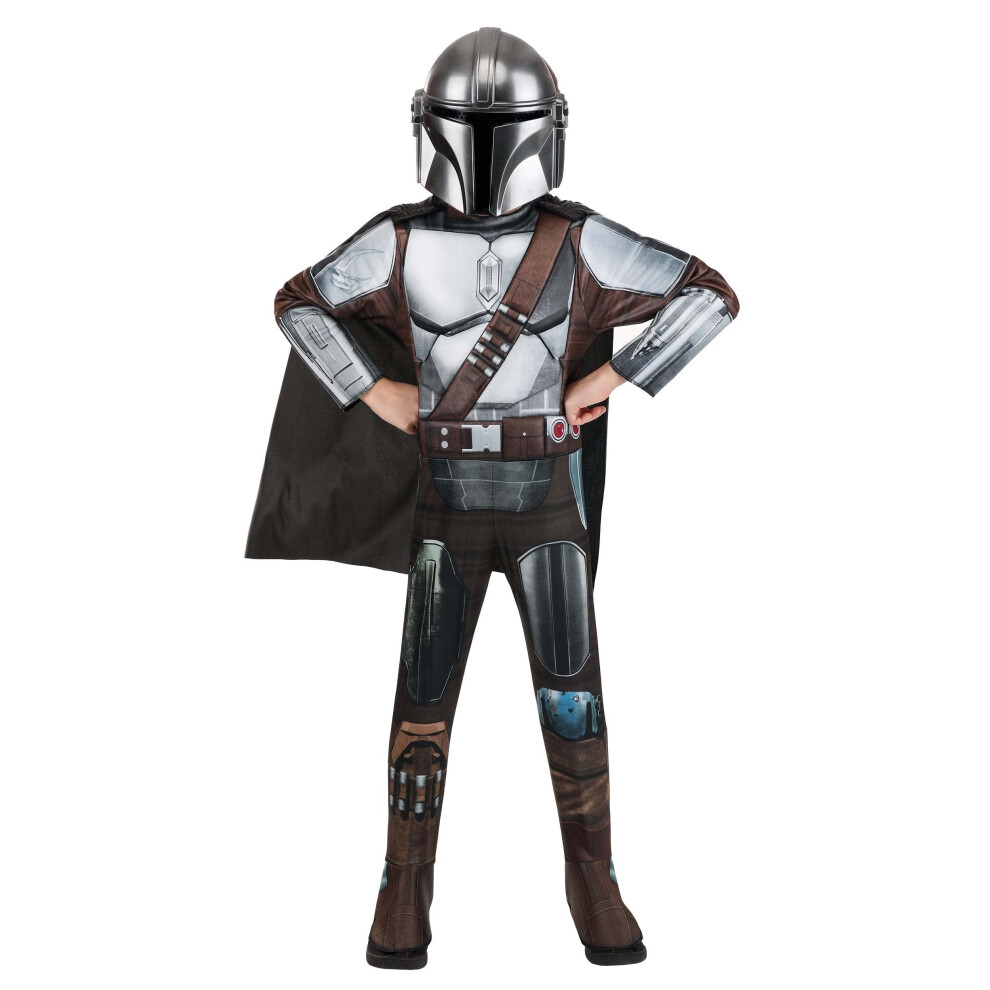 Photos - Other Toys STAR WARS Boys Deluxe Mandalorian Costume Kids Halloween Costume Child - Officially Licensed Medium JWC0791-M