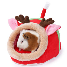 JanYoo Guinea Pig Rabbit Ferret Bed Hide Huts Removable Cushion for Rat Accessories Toys