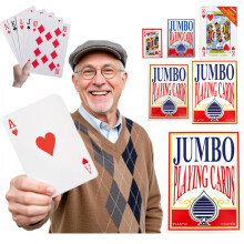 Carte da gioco jumbo carte da gioco gigantesche - carte di grandi dimensioni di carte extra grandi per le serate di gioco in famiglia e decorazioni p