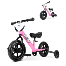 KRIDDO Triciclo per Bambini 2 in 1 e Balance Bike per Bambini di 2 Anni Pedali Staccabili e Ruote da Allenamento Riponibili Piastra Fai da Te Tri
