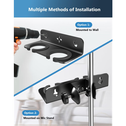 ?Laatste Model? Clamp-On Multi Microfoon Houder voor Microfoonstandaard en Wandmontage 1