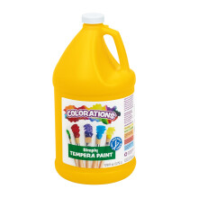 Pintura tιmpera sin parabenos para niρos Colorations - 1 galσn amarillo vibrante. No tσxica y fabricada en EE. UU.