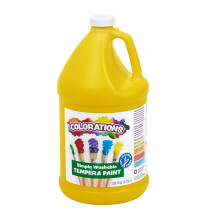 Coloraciones Pintura de temperatura lavable sin parabeno para nios: tamao de valor de 1 galn. Vibrante amarillo no txico y hecho en los EE. UU.
