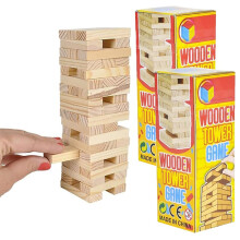 Houten blokken stapelen tuimeltorenspel Trek- en tuimelblokken Zintuiglijk leerspel Nacht 6"""" inch (4-pack)