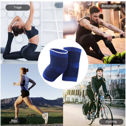 JUSDIQIR Ginocchiera 2 Pack, 1 Paio Supporti Compressivi per Uomini e Donne 1