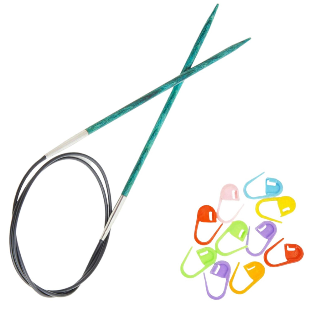 Knitpro Dreamz Circular Knitting Needles 16 Inch Size 4 (40Cm 3.50Mm) With 10 Colorful Stitch Markers