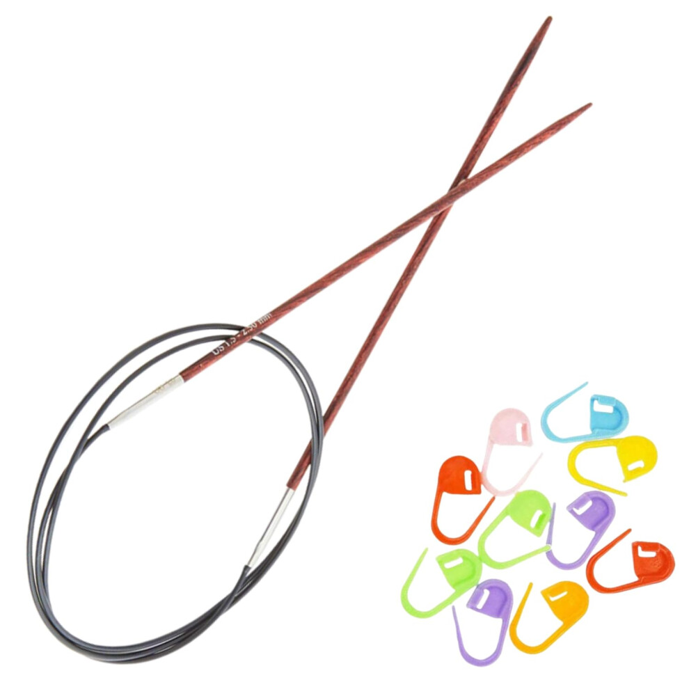 Knitpro Dreamz Circular Knitting Needles 24 Inch Size 1.5 (60Cm 2.50Mm) With 10 Colorful Stitch Markers