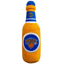 Pets First NBA New York Knicks Beer Bottle Plush Dog & CAT Squeak Toy - Cutest Stadium SODA Bottle Snack Plush Toy for Dogs & Cats with Inner Squ