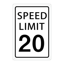 Speed Limit 20 Mph Sign Metal Sign Slow Warning Traffic Road & Street Sign 12x16inches