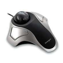 Kensington 64327 Orbit Optischer Trackball, 6 Fu langes Kabel, 5 Zoll x 5-1/2 Zoll x 1-3/4 Zoll, Schwarz/Silber