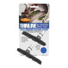 Kool Stop Thinline Bremsschuhe mit Gewinde, Paar Schwarz