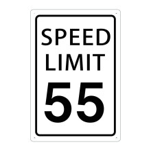 Speed Limit 55 Metal Sign Slow Warning Traffic Road Street Metal Plate Sign Bar Pub Decor Wall Decal Cave